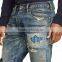 Biker Jeans Blue Denim jeans pantalon (LOTK015)
