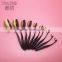 10pcs black nylon bendable handle Oval Toothbrush Make Up Brush Set