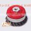 Knotted wire cup brush