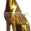 brass dog sculpture