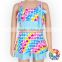 2017 summer swimwear baby girls boutique clothing colorful love print kids girls bathing suits