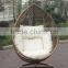 Rattan hanging egg chair