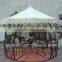 Double layer outdoor Iron frame solid wood gazebo