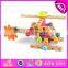 Amusing educational wooden screw assembly toy car for kids,Multipurpose Wooden Toy Screw Nut Combination for children W03C017