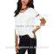 Fashion Women Crew Neck Shirt Casual Loose Blouse Crop Tops Summer White T-shirt Top Blouse+colors available +custom logo