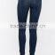 2017 new design high quality fancy distressed lean jeans womens OEM service