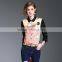 Maxnegio lady print new blouse fashion cutting blouse back neck designs