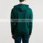 Men's plain teal 100% polyester zip up pocket hoodies