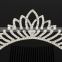 Hot sale alloy tiara top rhinestone crown hair jewelry for girl wedding jewelry