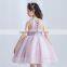 best quality purple handmade decoration girl party wear western dress