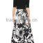2016 designed for fashion women high waist printed grosgrain skirt slit skirt ladies'maxi skirt OEM