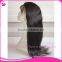 Unprocessed Real Virgin Hair Long Black Straight Hair Wig