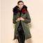 Raccoon Fur Hooded Genuine Rabbit Fur Lined Parka with Fur coat