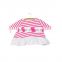 Children Cotton Stripe Printed Baby Ruffle Tops