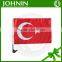 Car decoration Cheap polyester stick 12*18inch Turkey car flag
