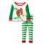 Santa Claus and reindeer pattern promotion baby girls christmas pajamas
