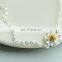 Tiny Daisy Flower Bracelet In Silver