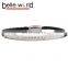 Fashion Leather braid titanium steel bracelet with rhinestone