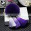 2016 Beautiful Real Rabbit Fur Ball KeyChain / Car and Bag Charm Keychain