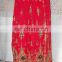 Indian handwork Rayon Skirt Boho Hippie Casual Sequin Work Long Embroidered Skirts Wrap Tribal Peasant Sequin Gypsy wear Red