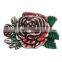 Zinc Alloy Painted Craft Rose Flower Belt Buckles