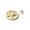 Cheap star gold sanblaster badge pin with logo embossed