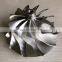 GTA4718 763739-0001 87.80/117.57mm 11+0 blades high performance Turbo aluminum 2618/milling/billet compressor wheel