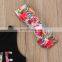 100% Cotton Floral Short Outfit Summer China Yiwu Girls Clothing Sets
