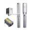 4PSS AC/DC Stainless Steel Impeller permanent magnet submersible solar deep well  pumps