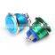 16mm Metal Self Reset Push Button Switch high ball flat head 5 Color Waterproof Screw Contacts Car Auto Engine switch