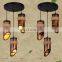 Vintage Chinese Bamboo Art Pendant Lighting with Hemp Rope Indoor Globe Edison Bulb Hanging Lamp