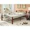 Wood Legs Queen Size Bed Metal Frame Double bed