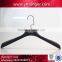 CY-650 Luxury black rubber hanger touch soft flocking plastic belt hanger