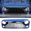 Car Accessories Grille Auto Part Gloss Black+Blue Front Grille For Jeep Wrangler JK