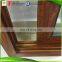 walnut wood grain finish sliding aluminum window