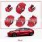 Autoaby Black Red Blue For Tesla Model 3 Y Door Lock Cover Protector Latches Door Stopper Cover Set 6 Interior Accessories