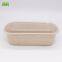 New Hot Disposable Biodegradable  Single compartment salad box Bagasse Food Box Take away Sugarcane container