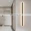 2022 Minimalist Black Aluminum Wall Lamp Long Strip LED Linear Sconce Porch Villa Outdoor Wall Wash Light