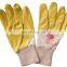 Cotton Interlock Lined Yellow Nitrile 3/4 Coated Wholesale Work Gloves made in china