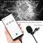 Professional Lavalier Lapel Microphone Omnidirectional Condenser Mic for iPhone Android Smartphone for Youtube Interview Video