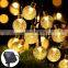 21ft holidays lightings outdoor string lights  outdoor waterproof crystal Ball Decorative solar string lights