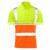 Fluorescent Yellow Black Hi Vis Safety Polo Shirt For Men Work Wear Shirts