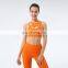 Private Label Workout Sports Bra Leggings Ribbed Hollow Out Sexy Yoga Bra Gym Wear