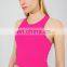 Naked Feeling Ribbed Crop Top Sports Yoga Fitness Bra Racer Back Breathable Women Workout Tank Top Training Running Active Wear
