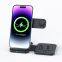 Multifunctional wireless charger with magnetic foldable 3 in 1 wireless charger