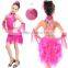 New hot sell Tassel latin costumes for latin perforamce with feathers tail