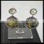 LFD-030E Fashion Silver Pearl With Faceted Flash Stone Pave Rhinestone Crystal Dangle Earrings Jewelry Finding