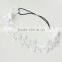 Wedding Bride Bridal Romantic White Lace Flower Cream Pearl Headband Hair Band Hair Accessories