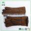 Fasion women winter warm lamb fur double face leather gloves