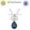 high quality custom multi colored crystal water drop jewelry necklace for sale